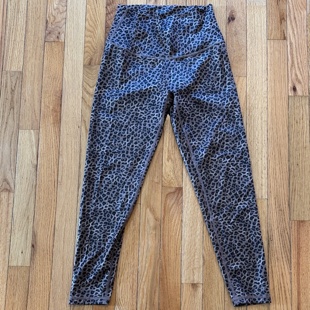 Aerie High- Waist Leopard Print Leggings - Gray